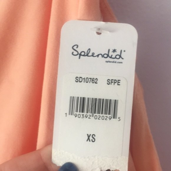 NWT Splendid Rosette Voile Popover Dress Peach XS - Picture 4 of 10